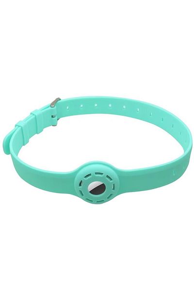 REDz Accessories Sports Collar with Airtag Holder, Anti-Lost, Adjustable, Silicone, Light Blue