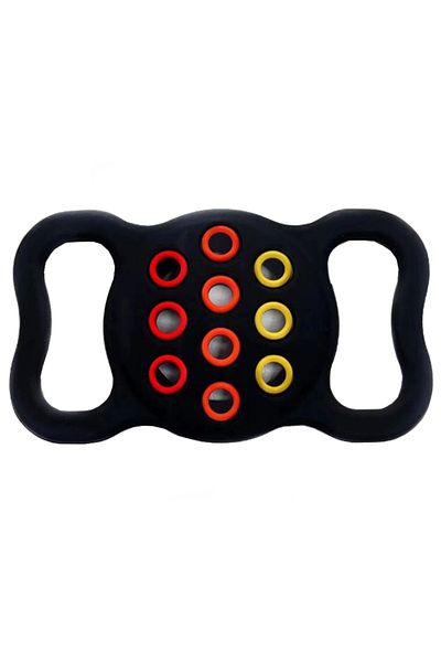 REDz Accessories Airtag Holder, Attaches to Collar or Backpack, Silicone, Black and Multicolor