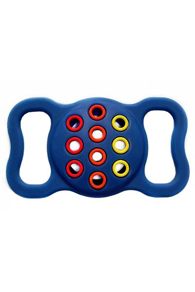 REDz Accessories Airtag Holder, Attaches to Collar or Backpack, Silicone, Blue and Multicolor