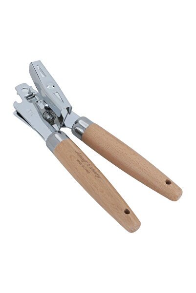 Generic Al Saif Gallery steel can opener, wooden handle - silver