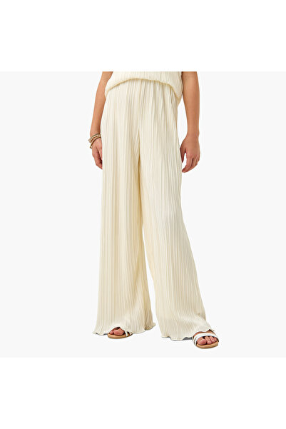 Juniors Textured Top and Pants Set