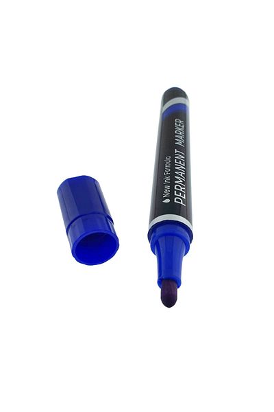 OEM Blue permanent marker, THINK U100, with 1.5MM round tip, for writing on any surface