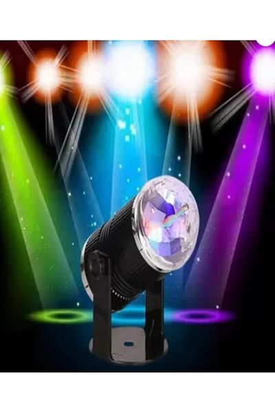 DLC LED Decorative Disco Magic Ball Light Black/Clear