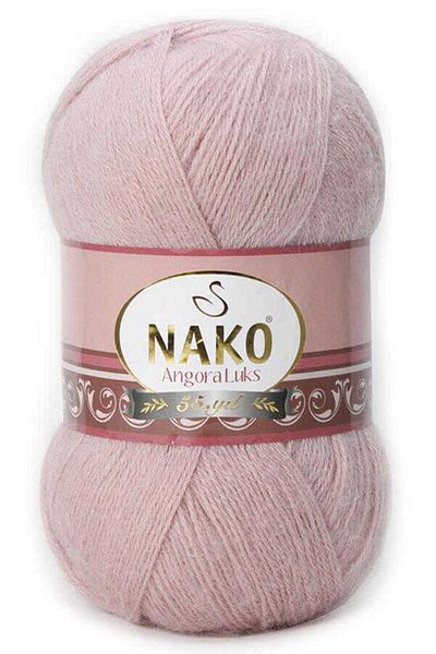 NAKO 5 Pieces Angora Luxury Hand Knitting Yarn 11183 Pastel Pink