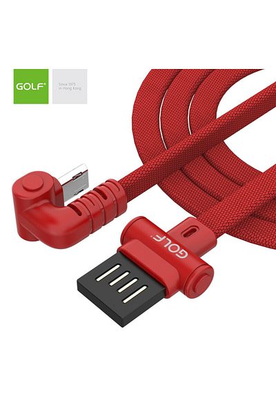 Golf GC-68M USB 1m 3A Fast Charging U Shape Red