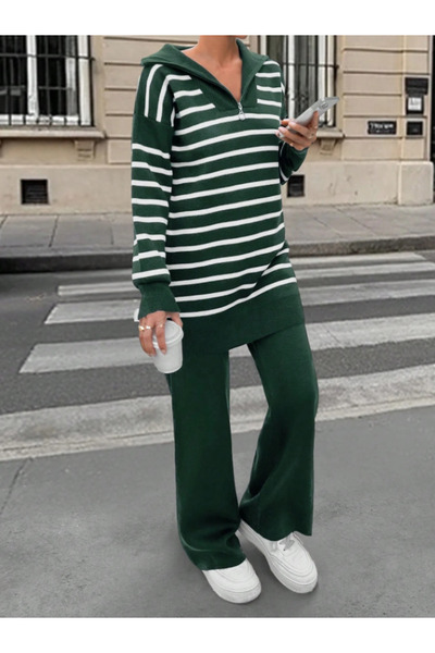 STF MODA ΓΥΝΑΙΚΕΙΟ ΠΡΑΣΙΝΟ (ΣΜΑΡΑΓΔΙ) ΣΕΤ ΠΛΕΚΤΟ ΠΟΥΚΑΜΙΣΟ ΚΟΛΑΡΑ