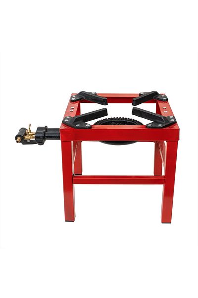 Z-Tools Focar de gaz cu 2 focuri exterioare, portabil, fontă și oțel, 33 x 33 cm / ZTS 5526