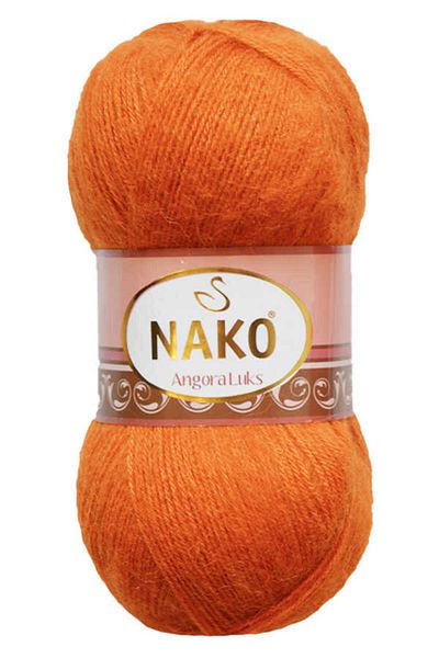 NAKO 5 τεμάχια Angora Luxury Hand Knitting Yarn 11790 Πορτοκαλί