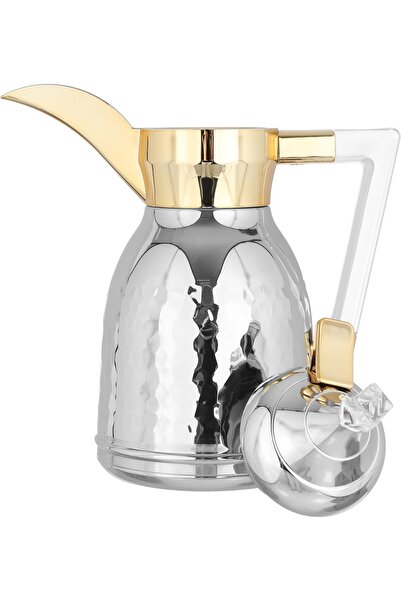 Alsaif Gallery Dalal Nawaf Steel Saif Gallery, 0.6L, Transparent Handle - Silver Gold