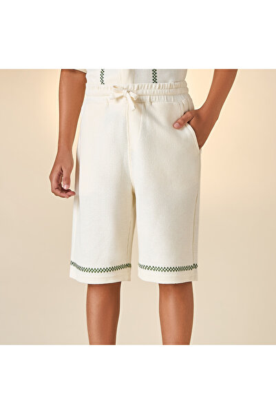 Juniors Embroidered Shirt and Shorts Set