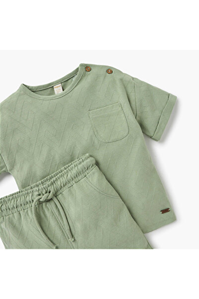 giggles Textured T-shirt and Shorts Set