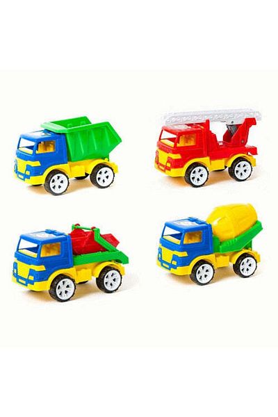 Orion Mașină utilitară de jucărie pentru copii de peste 3 ani, betonieră, Orion, plastic, galben cu albastru și verde