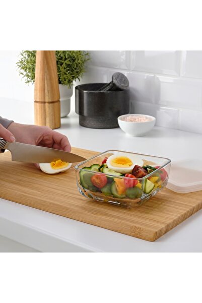 IKEA Food container with lid, glass, 0.5 l