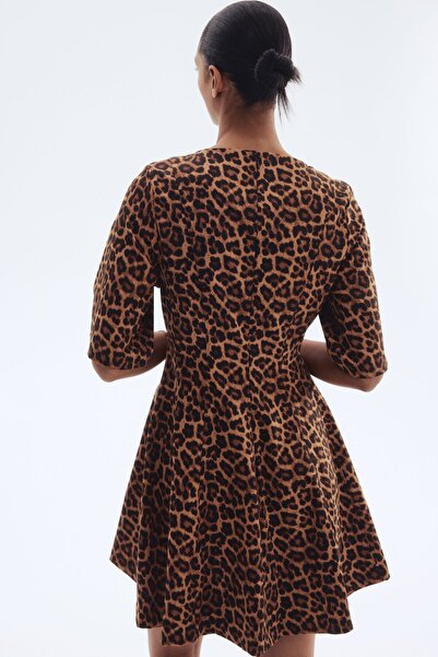 H&M Beli Belirgin Kesimli Gabardin Elbise