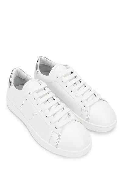 Tamer Tanca Women's Genuine Leather White/Silver Sneakers & Sports Shoes