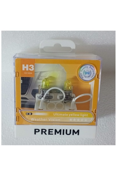 orco PREMIUM SİS FAR AMPULU TAKIMI 12V H3 55W SARI IŞIK YELLOW (LİMON SARISI H3)