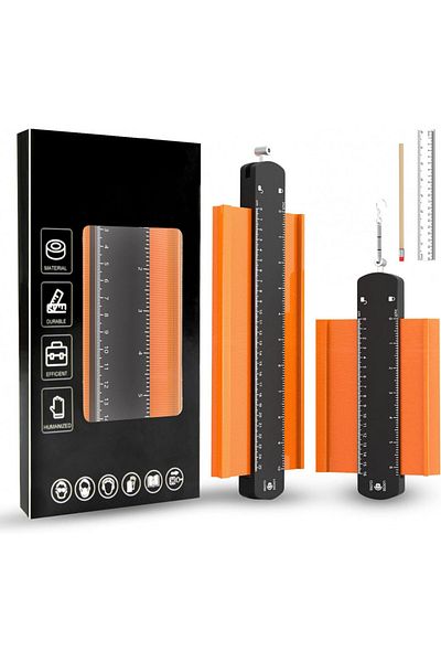 Sayiant Set of 2 flexible contour measuring tools Sayiant, black/orange, plastic/metal