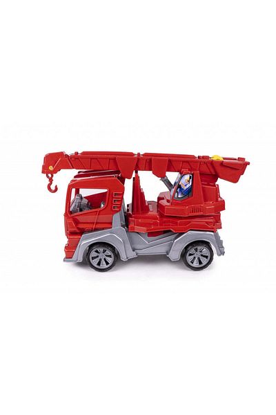 Orion Mașină de construcții utilitară, jucărie pentru copii de 3 ani+, macara cu cârlig, roșie