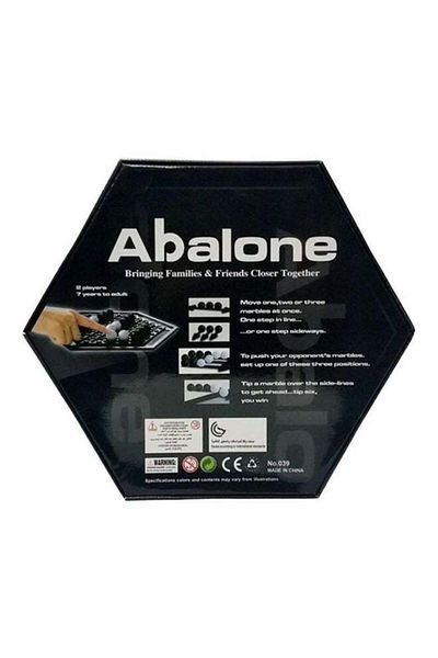 Rally Abalone Strategic Board Game with Black & White Marbles