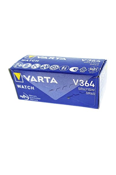 Varta Set 10 baterii V364 SR60 AG1 pentru ceasuri, tip buton, 1.55V, 22 mAh, ...