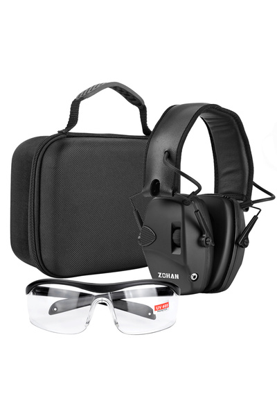 Choice 026 مجموعة سوداء ZOHAN سماعات أذن نشطة للرماية الإلكترونية لحماية السمع