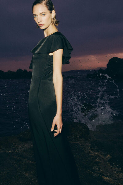 H&M Farbalalı Elbise