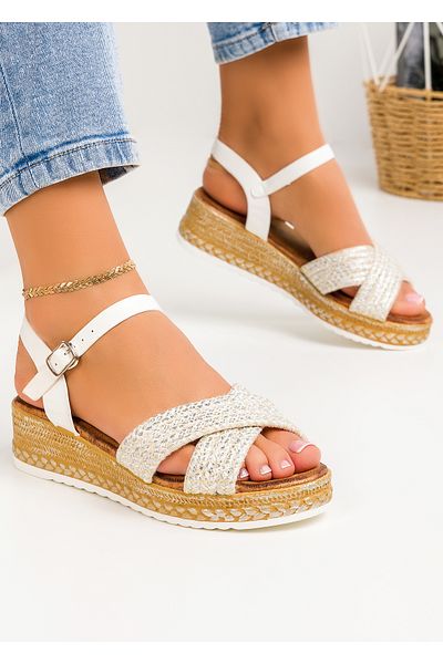starlike Women's white sandals A013