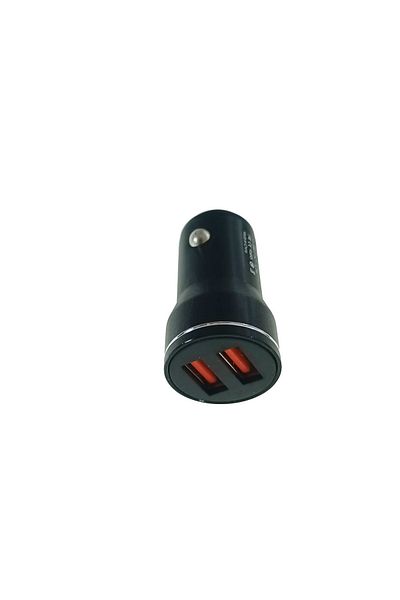 OEM Dual USB car charger 18W, Jellico F2S, DC 12-24V, black
