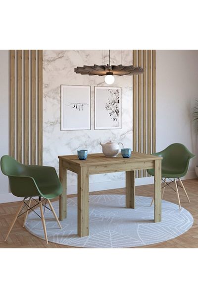haaus Zeta Kitchen Table, Artisan Oak, 102 X 69 X 75 Cm