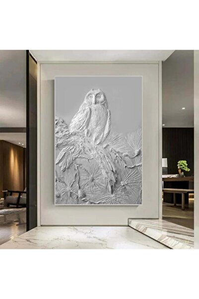 SND لوحة جداربة قماشية مطبوعة بتصميم اللوحة الجبسية مع برواز فضي مجوف