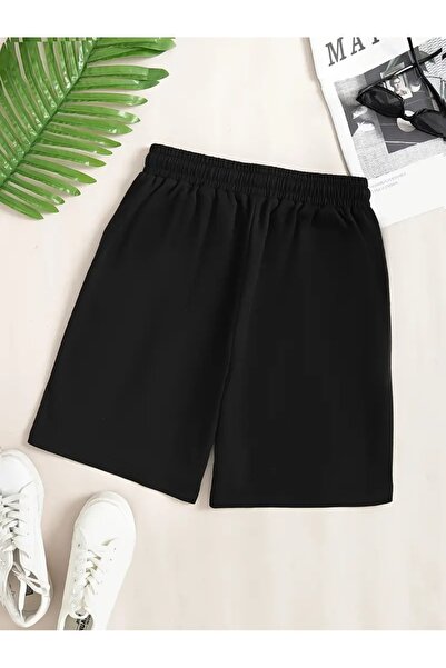 CANDERO Γυναικείο μαύρο σορτς Plus Size Battal Sweatpants Fitness Casual Ρούχ...