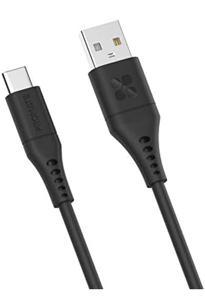 Promate كابل USB إلى USB-C™، كابل شحن من السيليكون المتين من النوع C™ مع مزامنة بيانات 3 أمبير و480 ميجابت في الثانية