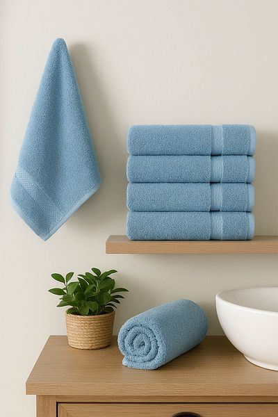 Nazik Home Set of 6 Gabriel 500 Gsm 100% Cotton Hand Towels (30 X 50 cm)
