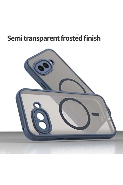 SKYDDAR INNOVATION Θήκη για Google Pixel 9a, HaloFrost MagSafe II, Αντικραδασμική, σετ αυτοκόλλητων, Μπλε σκούρο