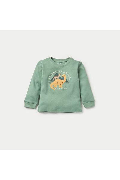 Juniors Dino Applique T-shirt and Pyjama Set