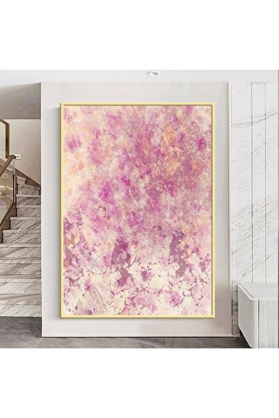 Marktna لوحة قماشية بتصميم تجريدي مع برواز ذهبي مجوف