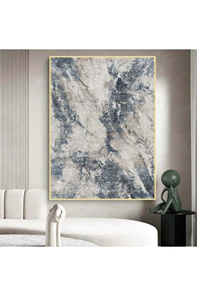 Marktna لوحة قماشية بتصميم الفن التشكيلي مع برواز ذهبي مجوف