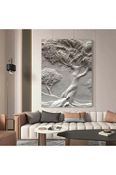 4gdran لوحة جداربة قماشية مطبوعة بتصميم اللوحة الجبسية مع برواز خشبي مخفي