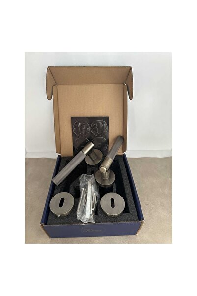 KOLDOOR Rivax Meta Antik Sarı Zamak Yuvarlak Rozetli Oda Kapı Kolu 1 Takım