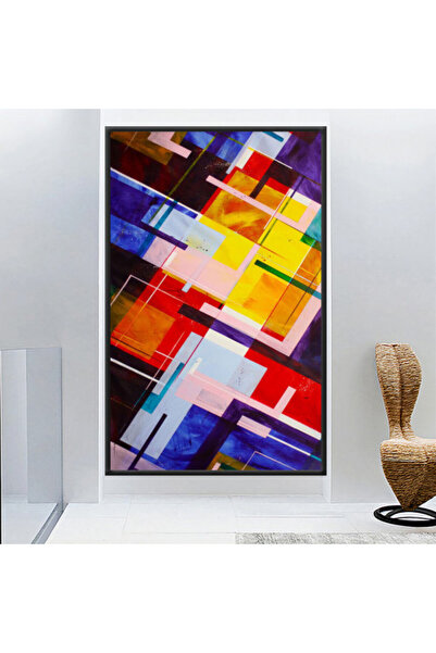 SND لوحة قماشية بتصميم مودرن مع برواز شامبين مجوف