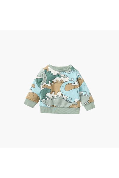 Juniors All-Over Dino Print Sweatshirt and Pyjama Set
