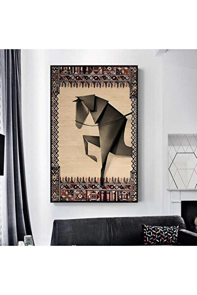 4gdran لوحة قماشية بتصميم الفن التجريدي مع برواز أسود مجوف