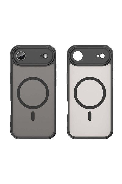SKYDDAR INNOVATION Husă pentru iPhone 17 Air, HaloFrost MagSafe II, rezistentă la șocuri, set cu autocolant, neagră