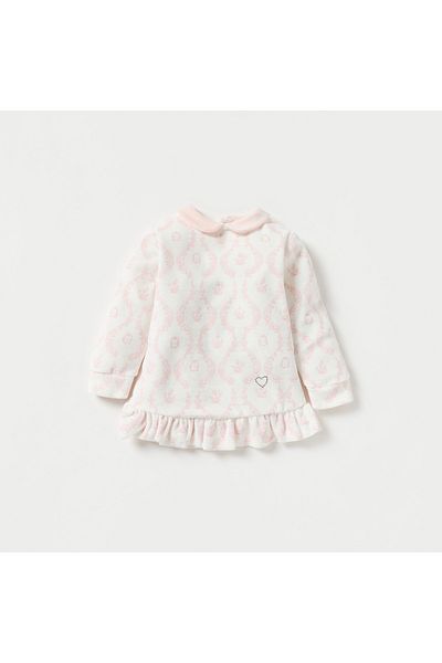 giggles Floral Print Long Sleeves T-shirt and Pyjama Set