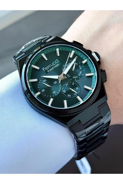 Ferrucci Men's Functions Active Metal Cord Wrist Watch