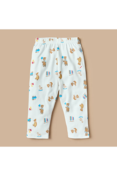 Juniors Bear Print Long Sleeves T-shirt and Pyjama Set