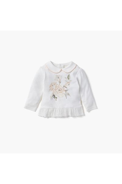 giggles Flower Print Top and Pyjama Set