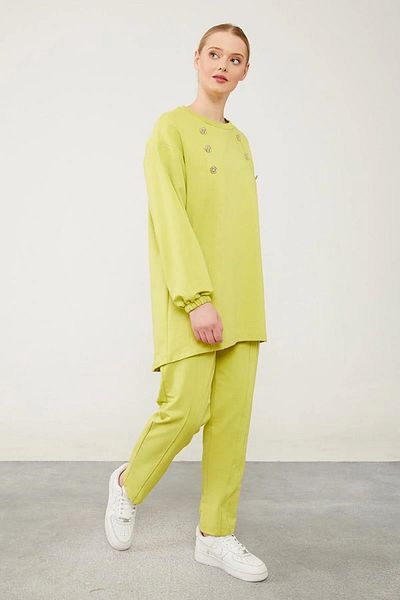 Levidor Crew Neck Asymmetric Cut Sports Suit