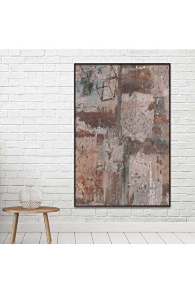 4gdran لوحة قماشية بتصميم مودرن مع برواز فضي مجوف