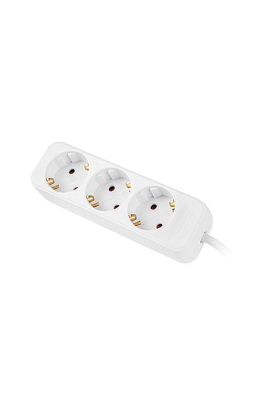 Lanberg Extension cord 3 Schuko sockets, Lanberg 42024, cable length 1.5m, quality copper cable, white